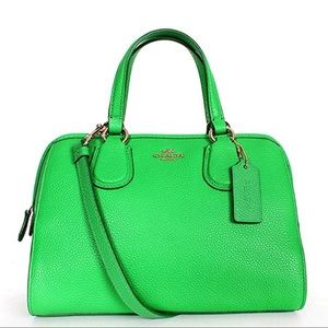 Coach satchel purse in green
